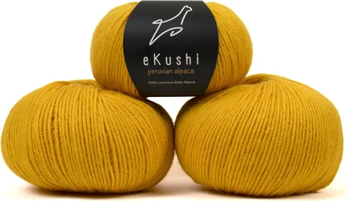 Miniatura 98 de 100% Hilo de Alpaca para Bebé para Tejer y Ganchillo - Juego de 3 Madejas de Hilo Premium DK - Ligero, Hipoalergénico y Térmico Hecho en Perú - N010