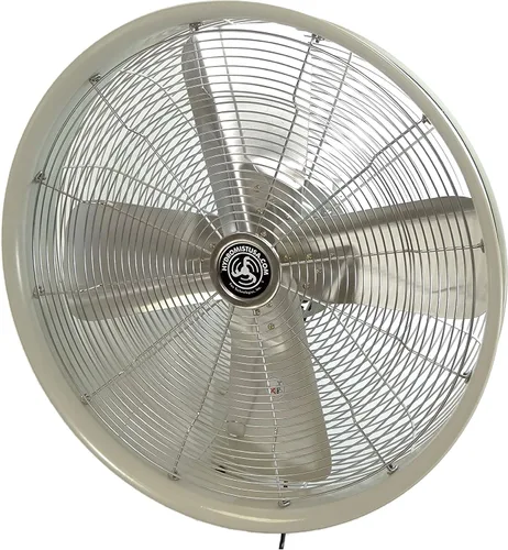 Miniatura 7 de HydroMist Ventilador oscilante de pared para exteriores, control de 3 velocidades en el motor, cuchilla de ventilador de alumbre, soporte de montaje