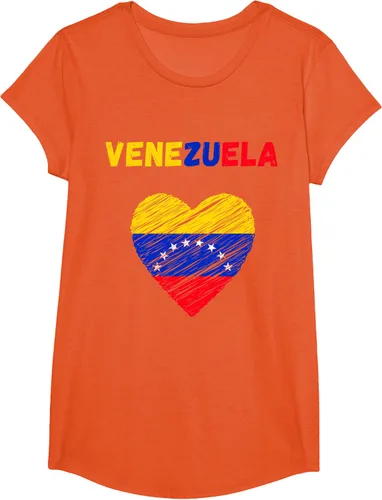 Miniatura 42 de Camiseta con la bandera venezolana con corazón de Venezuela, Negro