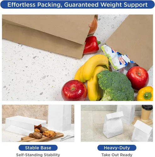 Miniatura 4 de Karat 2lb Paper Lunch Bags - Kraft, 2,000 Count - Versatile Paper Bags for Small Business, Snacks, Popcorns or Party Favor - Sturdy, Self-Standing