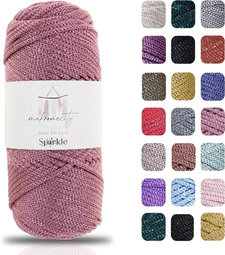Miniatura 34 de Makromecity, Cordón de macramé de poliéster de 2 mm x 38 m (125 yardas) 2 mm de polipropileno, cordón de macramé para crochet, bolsas de macramé