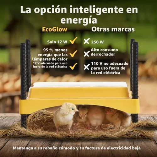 Miniatura 6 de Brinsea Ecoglow Safety 600 - Plato para criar hasta 20 pollitos - Placa térmica de 12 W de eficiencia energética para patitos y aves de corral