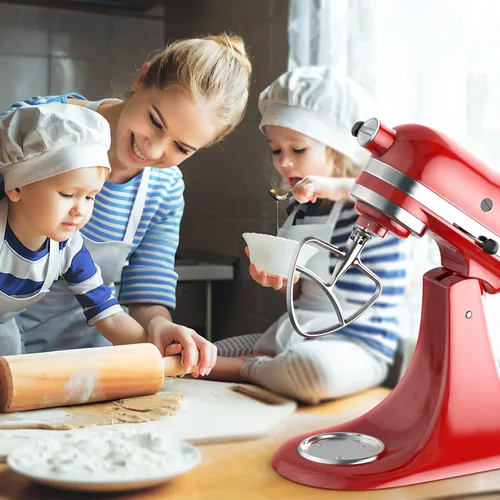Miniatura 3 de Cofun Accesorio de paleta de acero inoxidable para mezclador KitchenAid, batidor plano para mezclador KitchenAid, se adapta a mezclador de cabeza