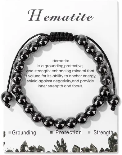 Pulsera de cristal curativo para mujer de 8 mm de piedra natural con cuentas de cristal engarzadas, pulsera ajustable de gemas hecha a mano, joyería
