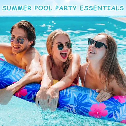 Miniatura 3 de Fideos inflables para piscina, paquete de 2 de tela suave de secado rápido cubiertos, fideos flotadores grandes para piscina, flotadores premium