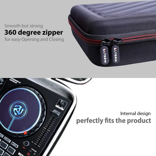 Miniatura 5 de LTGEM - Funda rígida de EVA para Numark Mixtrack Pro FX - Controlador de DJ de 2 cubiertas - Bolsa protectora de almacenamiento