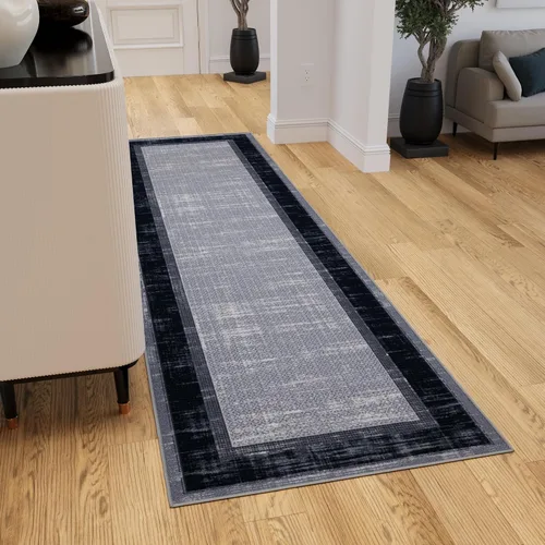 Miniatura 31 de Ottomanson Alfombra de pasillo de 1 pies 10 pulgadas x 6 pies, alfombra de cocina con parte trasera de goma antideslizante para área del fregadero