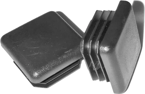 Miniatura 7 de Paquete de 10: (0.5 pulgadas (1/2 pulgadas), calibre 14-20, tapón cuadrado de plástico negro, tapa de extremo de tubo, insertos deslizantes