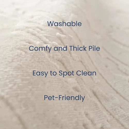 Miniatura 2 de Revival Rugs Ebb - Alfombra de Área lavable de 5 pies 3 x 8 pies para sala de estar o dormitorio, 100% reciclada, certificado Oeko-TEX, pelo Beige