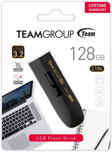 Miniatura 5 de TEAMGROUP C186 - Paquete de 10 unidades de 128 GB USB 3.2 Gen 1 (USB 3.1/3.0) de lectura de 100 MB/s, memoria externa de almacenamiento de datos