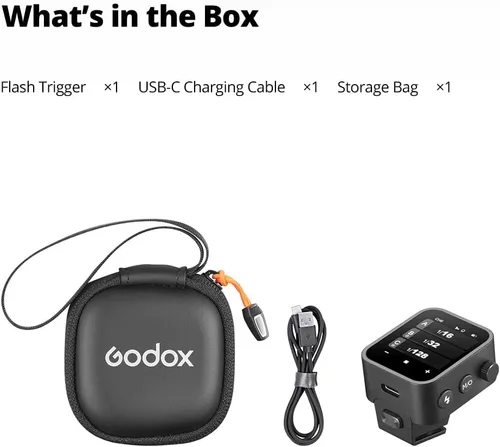 Miniatura 9 de Godox Disparador X3C X3 C X3-C, disparador de flash Godox, disparador de flash inalámbrico TTL de pantalla táctil, con conversión TCM, batería