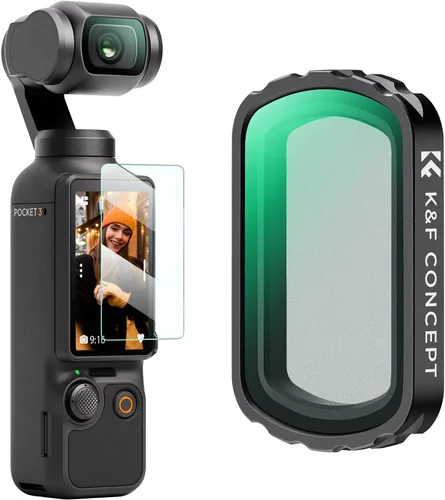K&F Concept Filtro de Difusión Magnético Negro de 1/4 para DJI Osmo Pocket 3, Filtros Creativos de Efecto Niebla Cinematográfica para el Combo