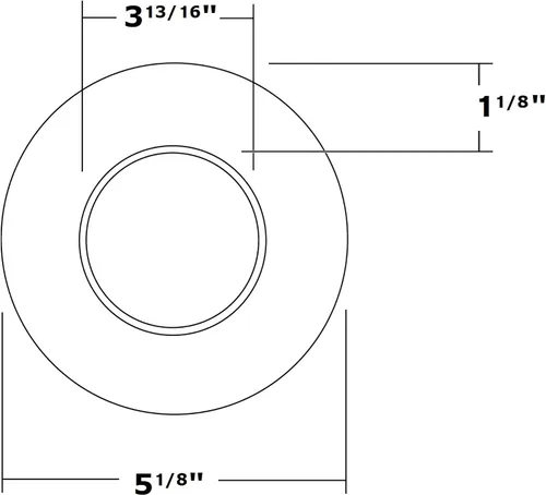 Miniatura 3 de NICOR Iluminación Negro Metálico para Downlight LED DCR4 de NICOR (DCR4-TR-BK)