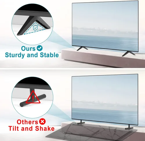 Miniatura 4 de Soporte de TV compatible con televisores LED inteligentes Samsung de 32 pulgadas clase FHD (1080P), patas de soporte de TV solo para soportes de TV