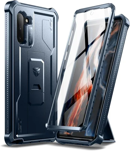 Miniatura 10 de Dexnor Funda para Samsung Galaxy Note 10, [Protector de pantalla y soporte integrados] Protección de grado militar pesado a prueba de golpes