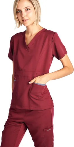 Miniatura 4 de Dagacci uniforme médico elastizado ultrasuave con bolsillo delantero, para mujer