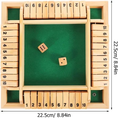 Miniatura 2 de Kisangel Juego de fracasos de cuatro lados - Juego de mesa digital de 9.05 x 9.05 x 1.57 pulgadas, juguete educativo familiar para padres e hijos