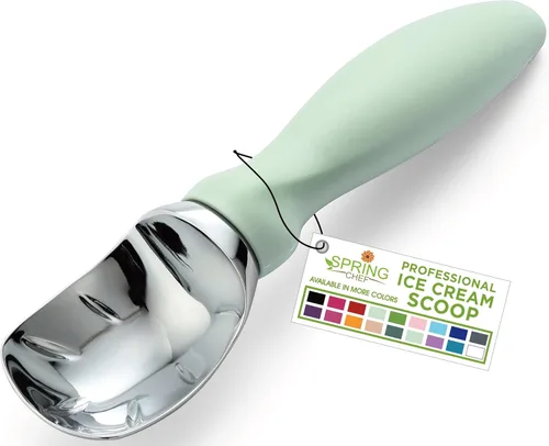 Miniatura 19 de Spring Chef - Cuchara para helado resistente con mango cómodo - Cuchara profesional para helado para gelato, sorbete, masa de galletas, melón, yogur