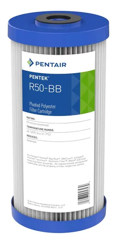Miniatura 3 de Pentair Pentek Paquete de Carcasa de Filtro Big Blue y Filtro de Agua para Sedimentos R50-BB Azul