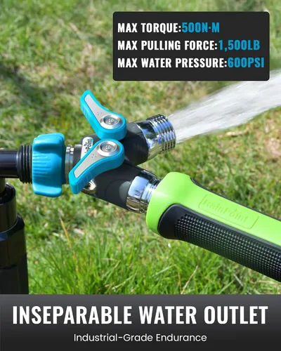 Miniatura 8 de RAINPOINT Divisor de manguera de jardín, divisor de espiga en Y de manguera de agua resistente de 2 vías con válvulas de cierre, divisor de grifo