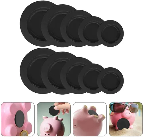 Miniatura 8 de Tapones de goma para hucha para agujeros, cubierta inferior o tapones, suministro de dinero, 10 Uds