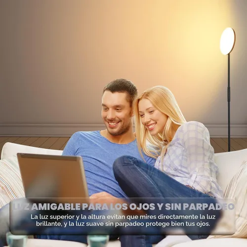 Miniatura 8 de Lámpara de pie, mejorada, 40 W, 4000 lúmenes, súper brillante, lámpara de pie LED para sala de estar, temperatura de color regulable continua 40W