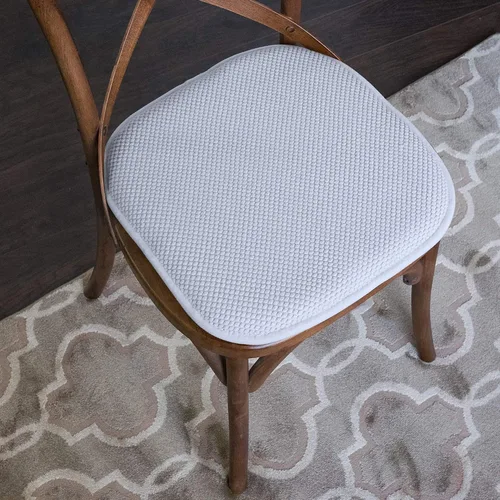 Miniatura 26 de Sweet Home Collection Cojines de espuma viscoelástica para silla, goma antideslizante y diseño de panal de abejas y esquinas redondeadas de 16 x 16