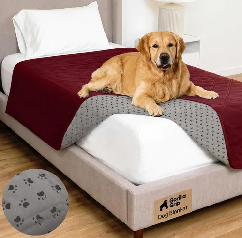 Miniatura 40 de GORILLA GRIP® Manta impermeable para perro, funda de sofá a prueba de fugas para perros, parte trasera de agarre de silicona, protege el sofá