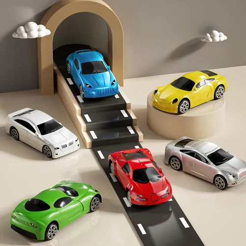 Miniatura 5 de NIPLOOOW Juguetes para niños pequeños de 3, 4, 5 y 6 años, juego de vehículos de camiones con alfombra de juego y coche de juguete fundido a