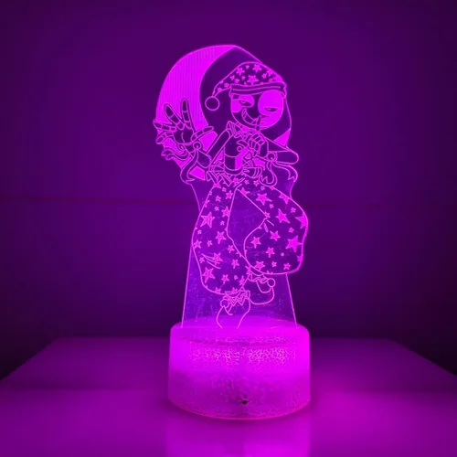 Lámpara LED de luz nocturna de ilusión 3D con control remoto, 16 colores que cambian visualmente, decoración de dormitorio (Moondrop)