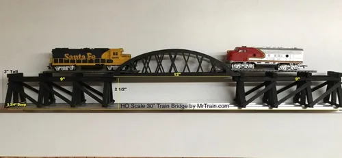 HO - Puente y caballete de tren modelo a escala | Fabricado en los Estados Unidos * No lo suficientemente alto para que el tren vaya debajo del