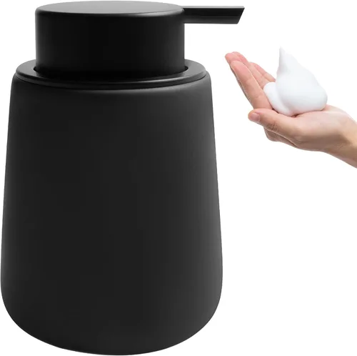 Miniatura 18 de Dispensador de jabón de cerámica con bomba fácil de prensar, dispensador de líquido de loción de manos para champú, baño, cocina, 12 onzas