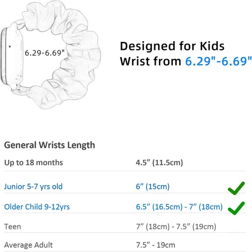 Miniatura 4 de NewJourney Correa elástica compatible con Gizmo Watch 3/2/1 y Gabb Watch 3/2/1 y SyncUP para niños, suave y bonita pulsera de tela elástica
