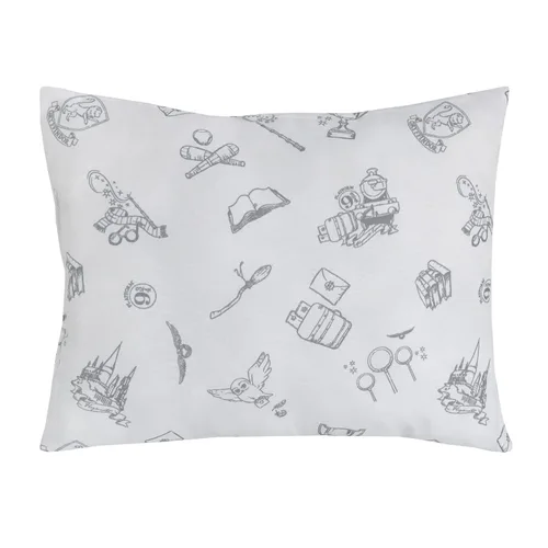 Miniatura 3 de Warner Brothers Harry Potter Magical Moments - Almohada decorativa de recuerdo gris y blanco