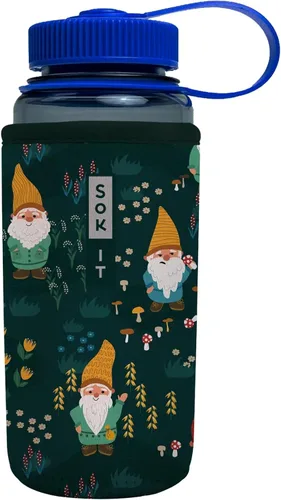 Miniatura 96 de Sok It BotlSok Funda para botella de agua con cubierta de neopreno aislante (Floral abstracto, se ajusta a CamelBak o Nalgene de 12 onzas)