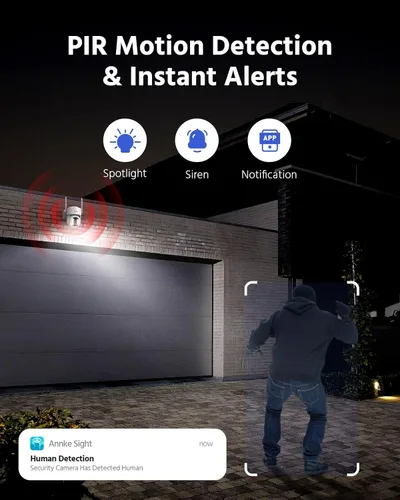 Miniatura 4 de ANNKE Cámara de seguridad solar domo inalámbrico para exteriores 4MP