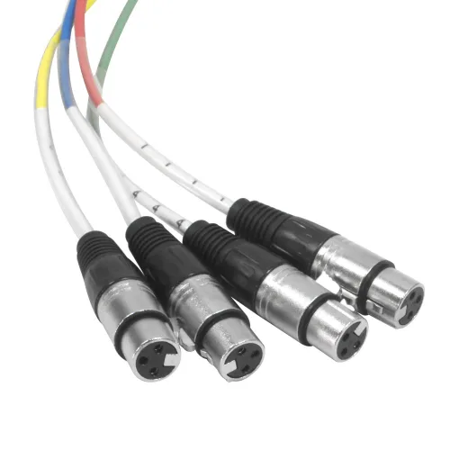 Miniatura 2 de Seismic Audio - SAXT-4x5F - Cable de serpiente hembra TRS a XLR de 4 canales de 1/4 pulgadas - 5 pies de largo - Extremos de servicio - Serpiente