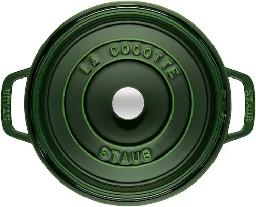 Miniatura 2 de STAUB - Asador/Cocotte de hierro fundido, redondo, 24 cm, 3.8 L, albahaca/verde