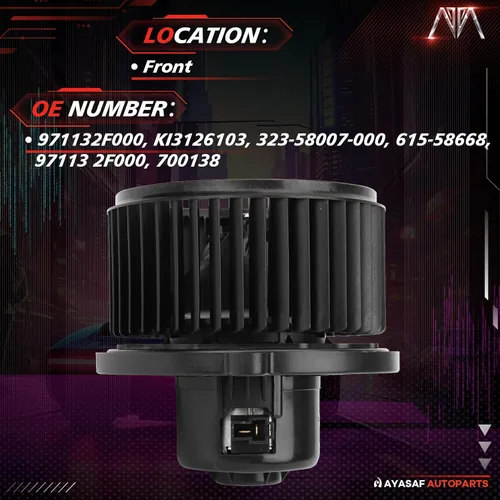 Miniatura 2 de 700138 Conjunto de motor de ventilador HVAC con jaula de ventilador para Kia 2004 2005 2006 2007 2008 2009 Spectra, 2005-2009 Spectra5
