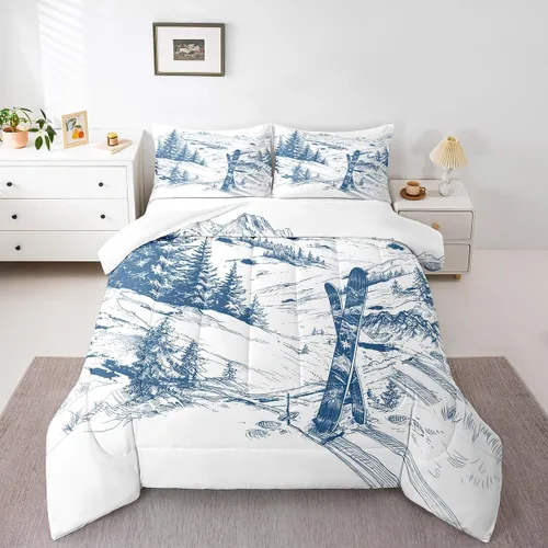 Miniatura 33 de Erosebridal Juego de edredón de murciélago tamaño Queen para niños y niñas, juego de ropa de cama con degradado de arco iris, juego de edredón Multi