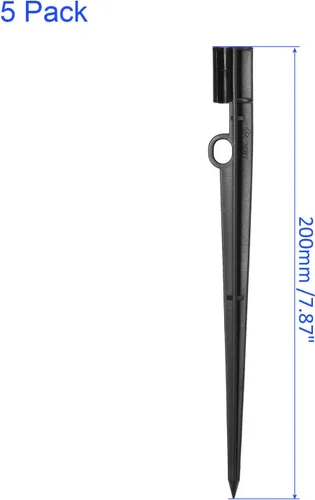 Miniatura 3 de M METERXITY Paquete de 5 estacas de apoyo de riego por goteo – Estacas de sujeción para tubería de goteo para césped de jardín, se aplican al