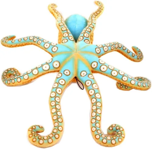 Miniatura 3 de YunNasi Pulpo de peluche grande animal marino de peluche realista pulpo suave juguete para niños 31.5 pulgadas