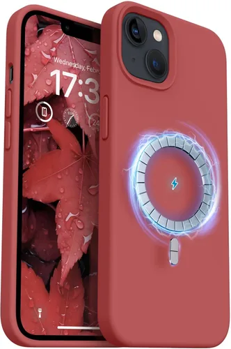 Miniatura 11 de Compatible con iPhone 13, funda de silicona para teléfono con forro de microfibra delgado a prueba de golpes, suave antiarañazos, 6.1 pulgadas