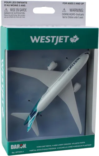 Miniatura 7 de Avión de juguete Daron – WestJet Airlines – Avión de juguete modelo de metal fundido a presión con piezas de plástico para niños de 3 años