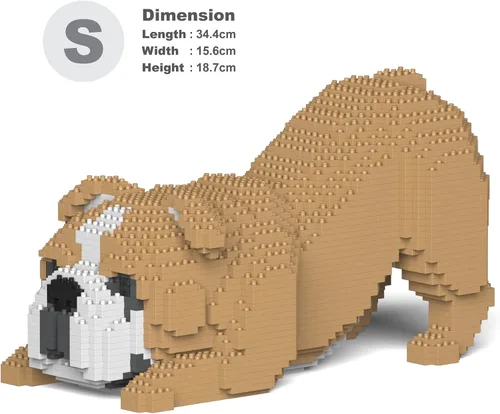 Miniatura 5 de JEKCA Bulldog inglés 4 en 1 paquete 01S-M04 Bloques de construcción de plástico para perros Edad 14 +