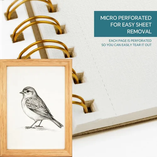 Miniatura 3 de REALART Bloc de papel de acuarela A4, 9 x 12 pulgadas, 140 libras/10.58 oz/m², 25 hojas