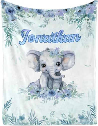 Miniatura 12 de Manta de bebé personalizada, manta con nombre personalizado para niños, bebés y adultos, mantas con animales personalizadas para niñas, niños