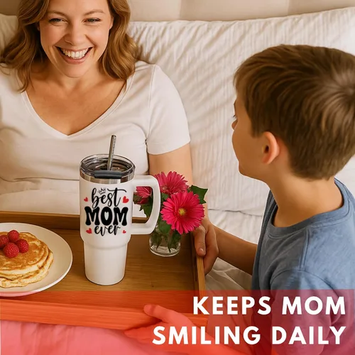 Miniatura 6 de Regalos de Navidad para mamá - Mejor taza con asa de mamá de siempre de 40 onzas, taza de café para mamá, tazas de mamá, ideas de regalo para mamá