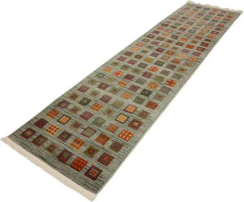 Miniatura 6 de Unique Loom Fars Collection - Alfombra moderna clásica de diseño geométrico inspirado en tribal, 2 pies 7 pulgadas x 10 pies 0 pulgadas, azul