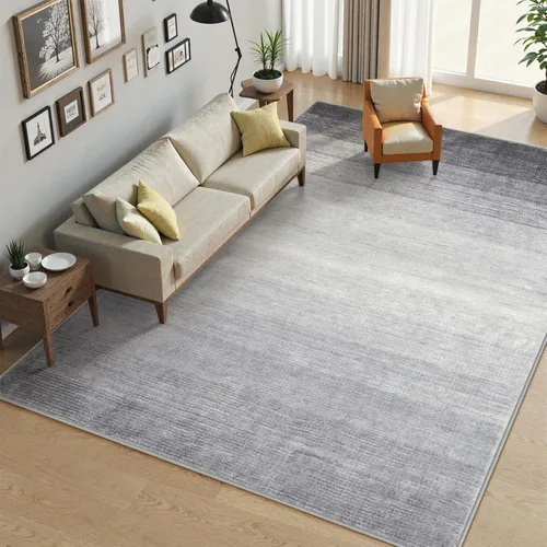 Miniatura 46 de Wonnitar Alfombra rosa lavable de 2 x 6 pies, moderna alfombra de pasillo de baño en degradé, contemporáneo, antideslizante, alfombra degradada